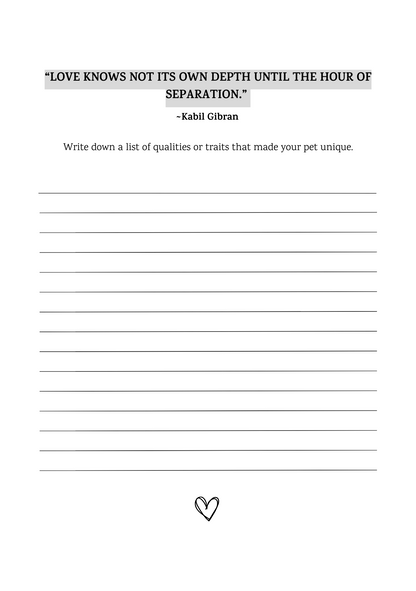 Some Angels Choose Fur Instead of Wings - Prompted Pet Loss Journal